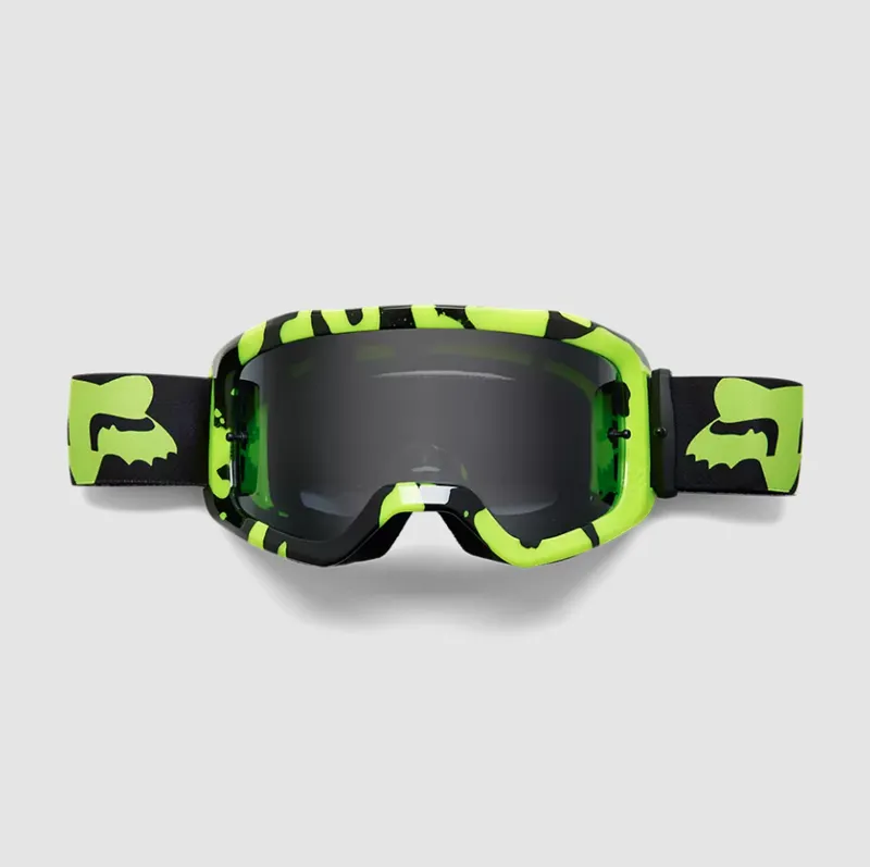 Fox Racing Main Morphic Smoke Lens Goggles in Black/Yellow